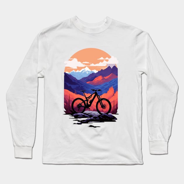 Downhill Long Sleeve T-Shirt by ADSart